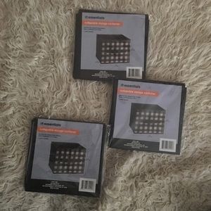 3New Buffalo plaid collapsible bins